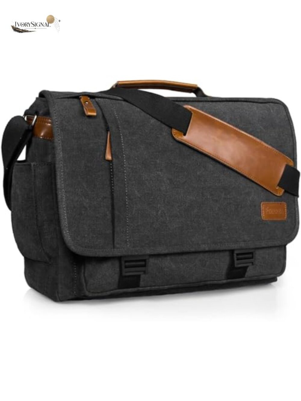 Water-resistant Canvas Messenger Bag 17-17.3 inch Laptop Briefcase Work Office